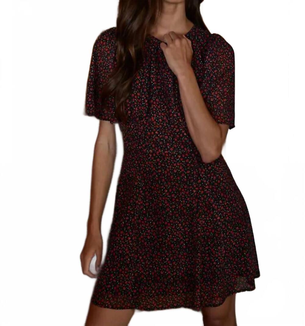 NEW BY TOGETHER floral print mini dress in black